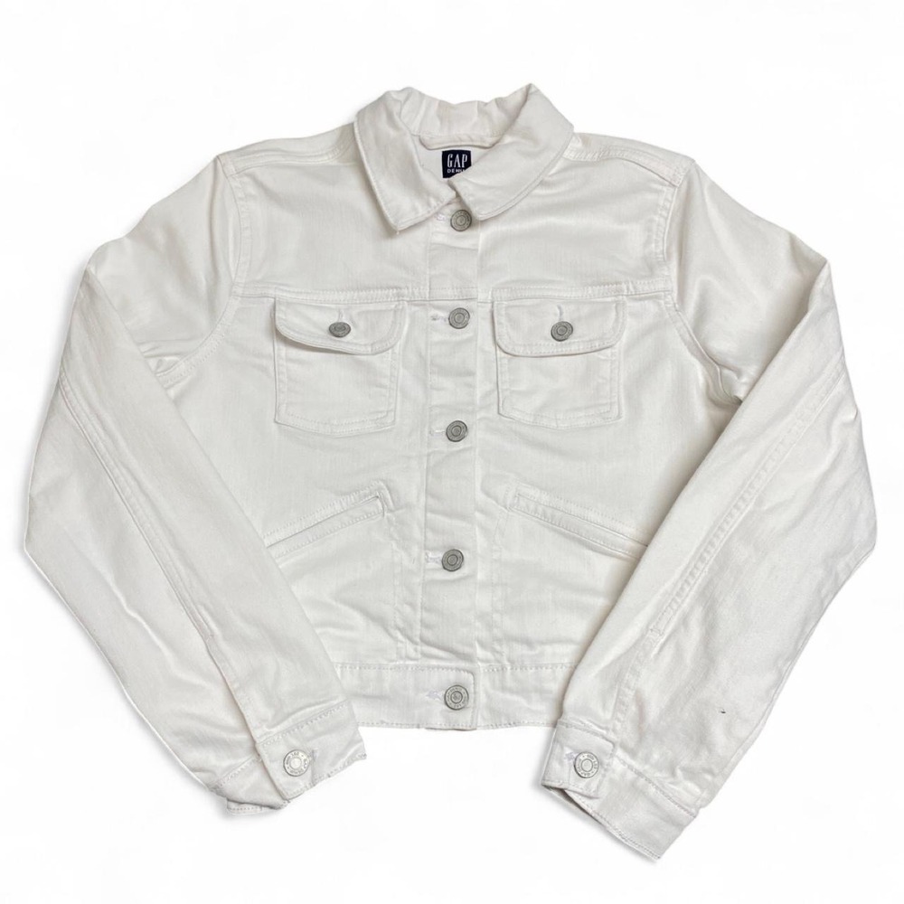 Gap denim white cropped jacket White denim jacket